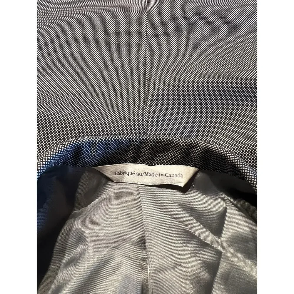Samuelsohn 40R Black and Gray Birdseye Casual Designer Blazer Sport Jacket